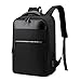 Thnkstaps Mochila Para Portátil, Antirrobo Mochila Portátil, Mochila de Negocios Impermeable para Hombres, Mochila de Viaje Transpirable Para Estudiantes, Con Puerto USB-Negro