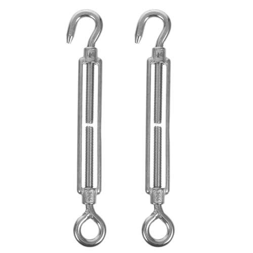 PRETYZOOM 2 Pzas Tensores de Acero Inoxidable para Cable M8 Tamaño miniatura 1