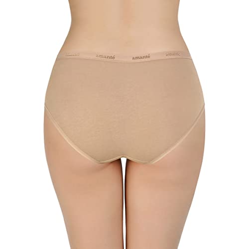 Image of Amante Solid Cotton Low Rise Hipster Panty Pack(Pack of 3)