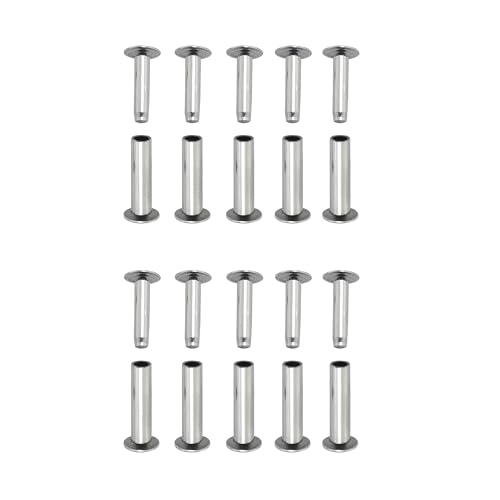 YHXiXi 10PCS Chef Knife Handle Screw Fixing Rivet Chef Knife Nut Wooden Grip Screw Fastener Stainless Steel Nail Replacement Repair DIY Tool Accessory 1.4/1.6cm Silver