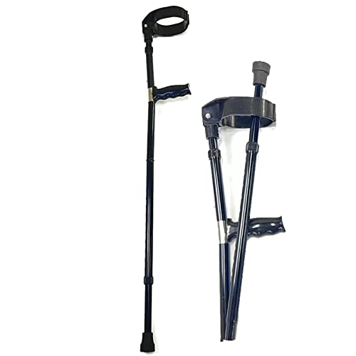SYALEO Walking Crutches Medical Elbow Crutch Folding Aluminum Walking Stick Lightweight Height Adjustable Telescopic Forearm Crutch Ergonomic Cuff for Women Men Lightweight Walking Aid