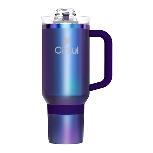 Image of Cirkul 40oz. Chameleon Stainless Steel Tumbler with Handle, All-Day StrawSip, Double-Wall Insulated