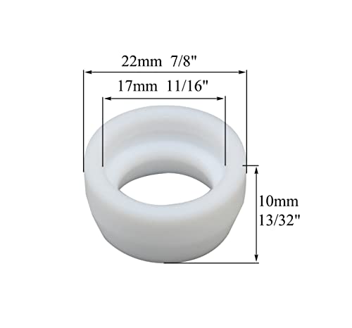 Image of RIVERWELD TIG Torch Ceramic Cup Outside & Inside 90º 10N50 1 /4 inch 6.5mm 10pcs