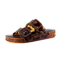 CUSHIONAIRE Pool Jelly Sandals for Women, Slides Shower Shoes for Beach, Tortie Smooth 7 — image 9