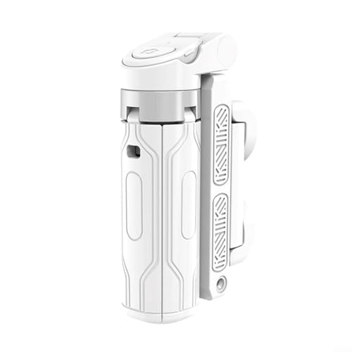 Treppiede portatile 3 in 1 per selfie piccolo treppiede per telefono cellulare estensibile 220-365 mm otturatore remoto per smartphone wireless bianco