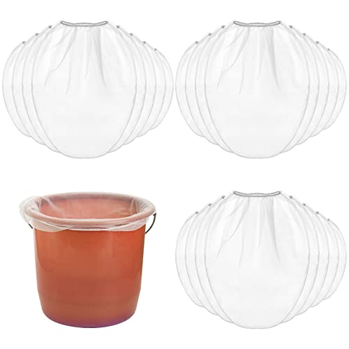 Hiceeden 25Pieces 5 Gallon Paint Strainer Bag, Paint Filter Bucket Strainer with Elastic Drawstring Opening, White Paint Filter Strainer for Paint, Gardening, Paint Sprayer, Hydroponics - Thumbnail 7