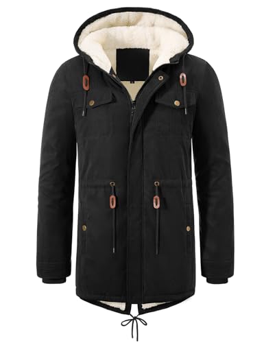 UMIPUBO Parka Abrigo Hombre Invierno Cremallera Chaqueta con