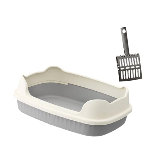 Arenero abierto para gato resistente Gralara gris miniatura 7