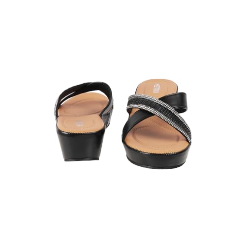 Image of Metro Women Wedge Heel Comfort Slip-on Sandal