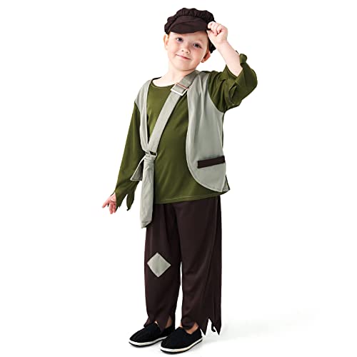 Disfraz Infantil Victoriano Verde Talla Small miniatura 3