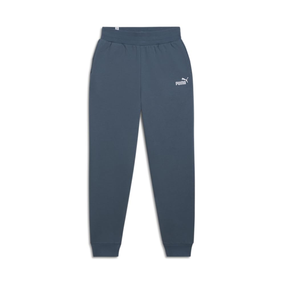 PUMA Womens Essentials Embroidery High Waisted Pants Casual - Blue