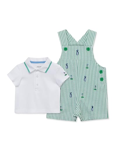 Image of Little Me Baby Boy Shortall Set – 2-Piece, Tee Shirt and Overall Shorts, Cute and Comfy Outfits