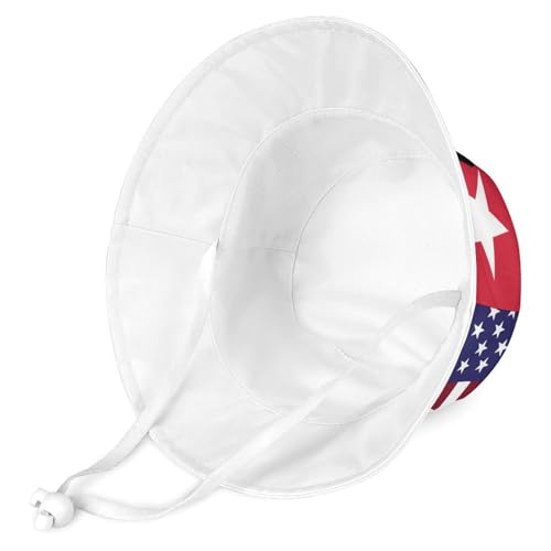 American and Cuban FlagChildren's Bucket Hat for Boys and Girls, Breathable Summer Beach Hat54cm2