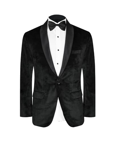 Chaqueta de terciopelo de manga larga para hombre, chaqueta deportiva casual ligera para negocios, oficina, reunión, Negro -, XX-Large