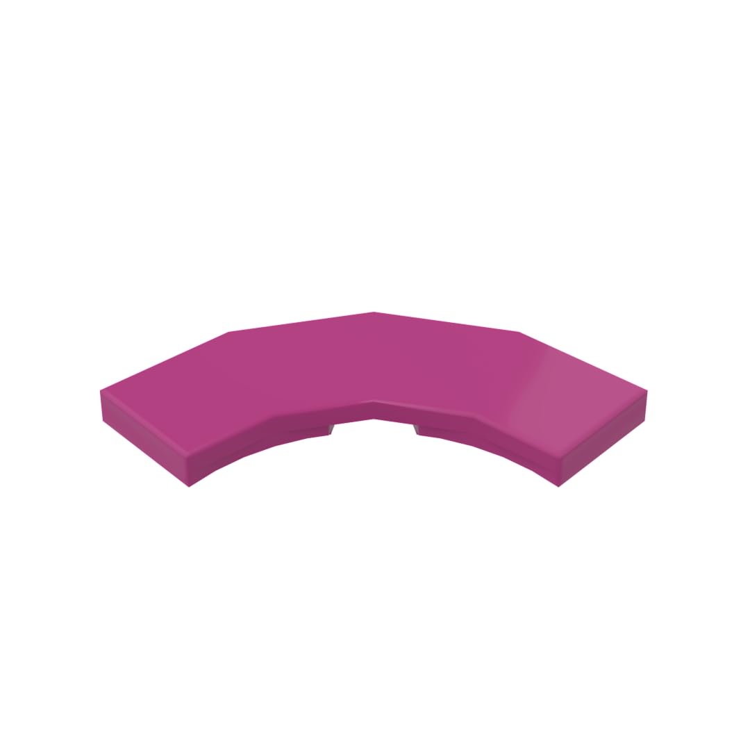 Circular Plate 3X3 Curved Light Panel 50PCS Compatible with Lego GDS-2182 Classic Bulk Toy MOC Color:Magenta 124