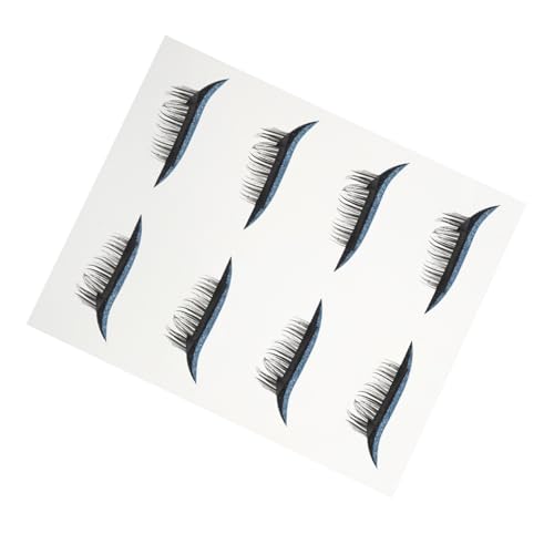 Frcolor 4組 防水アイライナーシール女性用接着式アイラインストリップラメ入りアイメイクデカール長持ち簡単装着