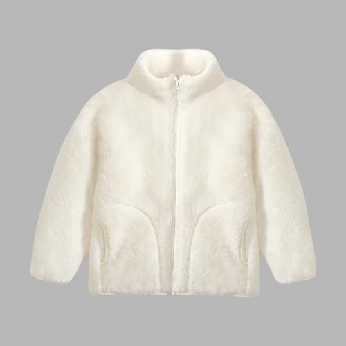 Girls Fleece Jacket Full Zip Long Sleeve Winter Outfit Soft Fleece Thick Coat with Pockets Warm Winter Outerwear2