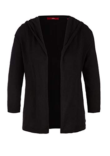 Preisvergleich Produktbild s.Oliver Damen Leichte Strickjacke mit Kapuze Black 36