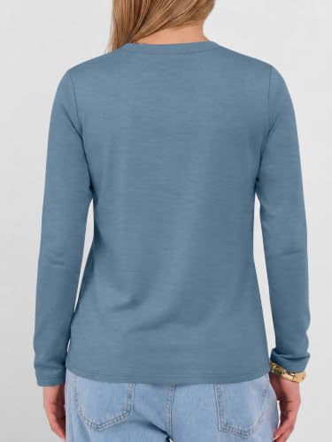 Image of ANRABESS Long Sleeve Shirts for Women Wrinkle Free V Neck Fall Top