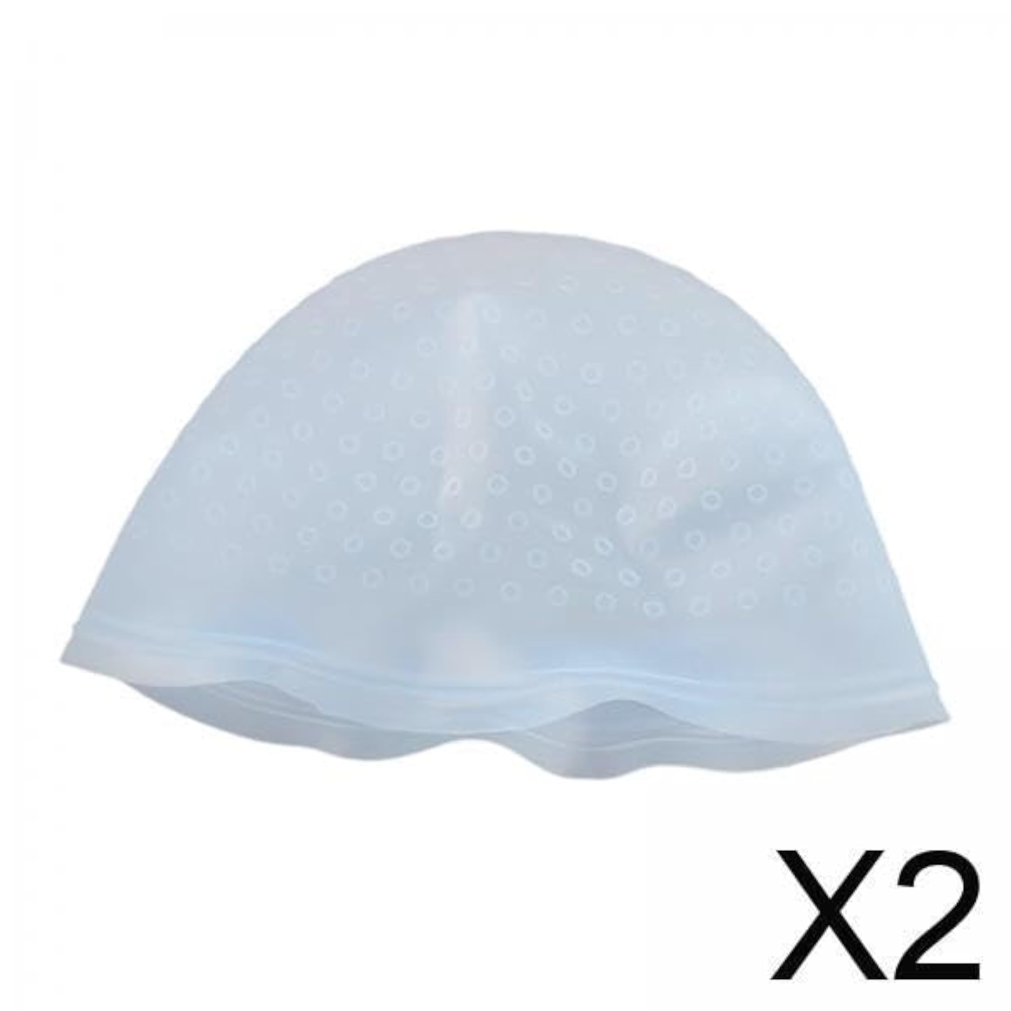 2X Silicone Highlighting Cap Hair Dye Coloring Hat, Blue