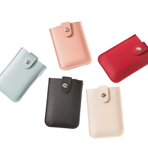 2PCS Pull-Out Card Organizer, Snap Closure Holder, Small Slim Portable Card Holders - Random Color