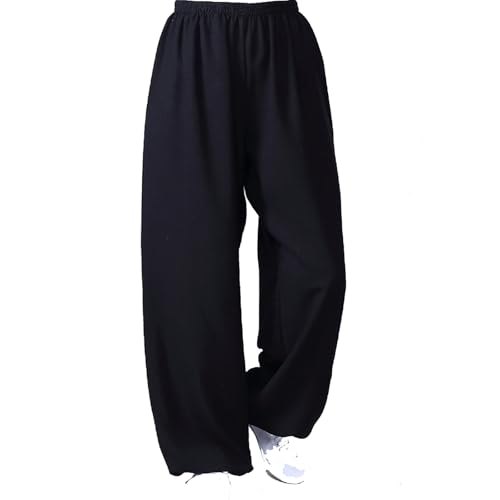 Pantaloni di Arti Marziali di Cotone E Lino Donne Uomini Traspiranti Kung Fu Pantaloni da Vestiti...