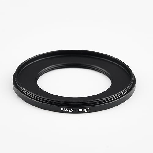 Image of 58mm to 37mm Step-Down Ring Filter Adapter,for All Brands UV ND CPL, Metal Ring Step-Down Rings Adapter Filter (58mm-37mm)