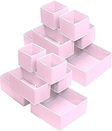 Simple Houseware Closet Storage Box, 12 Pack, Pink 3 31rTqmoLXmL. AC