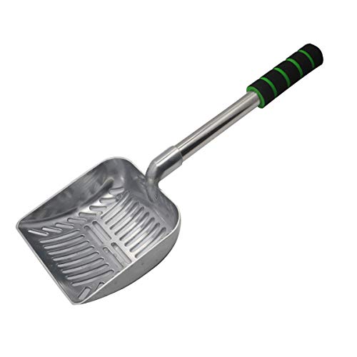 Image of TOYPOPOR Cat Litter Scooper with Deep Shovel-Non Stick Plated Aluminum Telescoping Litter Scoop with Long Handle