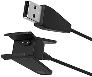 BISLINKS 30cm USB Charger Cable Dock Adapter Replacement Compatible With Fitbit Alta Smart Fitness Tracker Watch - Black