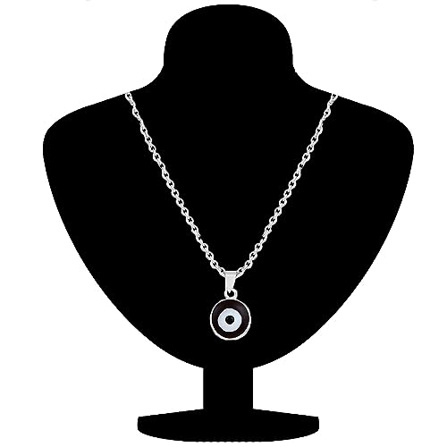 Meenakari Work Evil Eye Pendant with Chain for Women