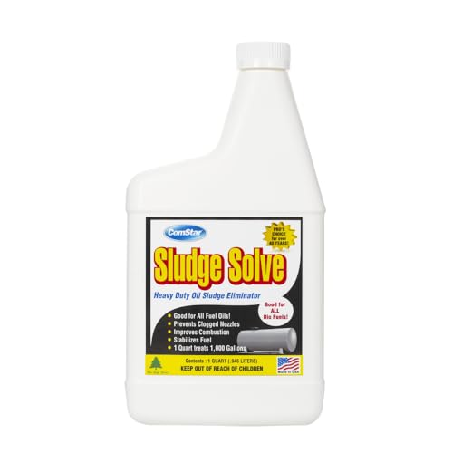 ComStar Sludge Solve, Heavy Duty Oil Sludge Eliminator, Breaks Down & Liquefies Sludge, Stabilizes Fuel, Prevents Clogged Nozzles, Improves Combustion, Works on All Fuel Oils, 1 Quart (60-235)