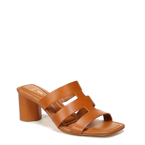 Franco Sarto Womens Flexa Carly Heeled Slide Sandal Tan Brown