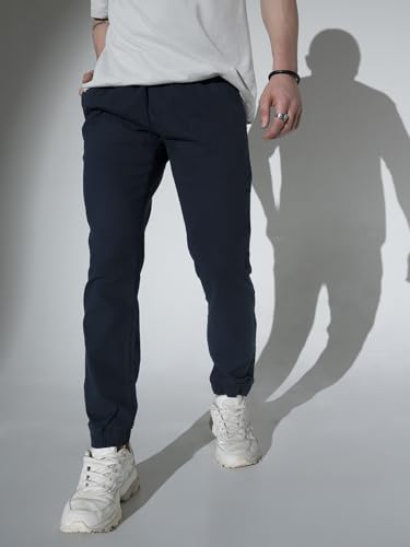 Image of Hubberholme Men Olive Regular Smart Joggers HHMWJS002 OL