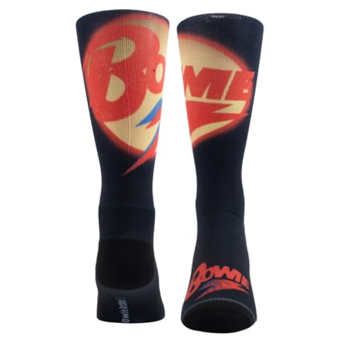 Perri's Leathers Bowie Aladdin Sane Flash Dye Sub, 001, O Calcetines, Negro, 10 Unisex Adulto