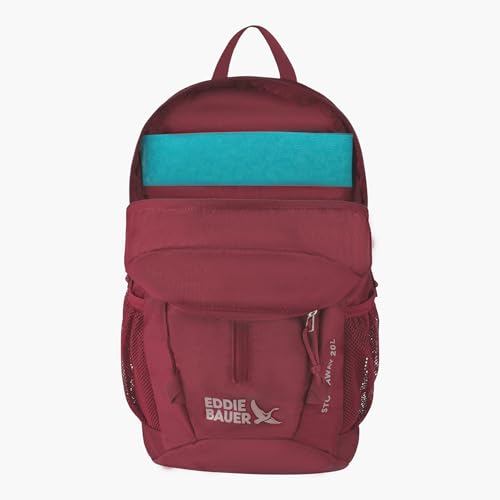 Image of Eddie Bauer Stowaway Packable Backpack | Travel | Outdoor | Lightweight | Foldable | Durable | Ripstop Polyester | 20L - Black Cherry