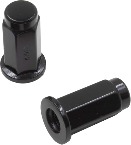 Image of Wheel Accessories Parts 3 /8 inch-24 Thread Bulge Acorn 1.26 inch Long Lug Nuts 17mm Hex Fits Polaris Big Boss Magnum Ranger 6X6