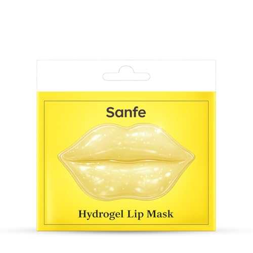 Image of Sanfe Hydrogel Lip Mask | Pack of 1 | Hydrating Care Treatment Patch for Dry Lips Routine | LipBalm & Gloss Alternative | Korean Style Sheet for Soft Smooth Texture | Skincare for Women