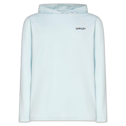 Oakley Men's Standard Rainbow Recycled Hooded Rashguard, Frost