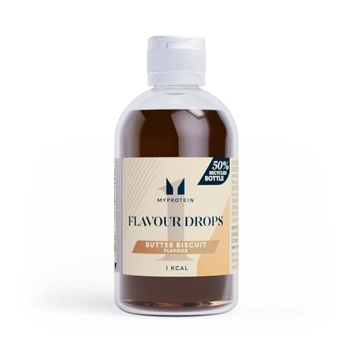 Myprotein FlavDrops Liquid Sweetener | Natural Flavour Enhancer for Protein Oats Coffee & More | Sugar-Free & Easy to Mix | Butter Biscuit 50 Millilitre
