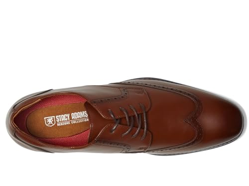 Stacy Adams Men's Lancaster Wingtip Oxford, Cognac, 9.52