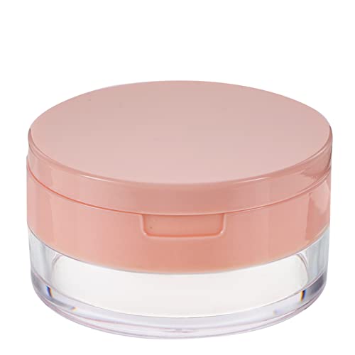 LALAFINA Travel Size Makeup Powder Puff Case Mirror Empty Powder Compact Portable for Daily Use