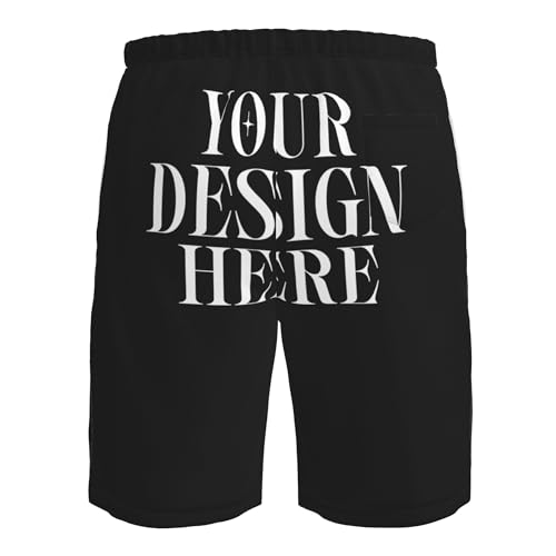 Custom Men's Beach Shorts - Quick Dry, High Rise, Letter Print, Green, S/M/L/Xl/Xxl/Xxxl2