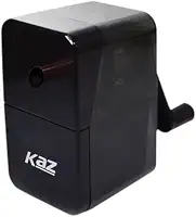 Apontador De Mesa Manual Para Lápis De Plástico Com Manivela Deposito Coletor Recipiente Cinzas Fácil De Usar Escola Volta Às Aulas (PRETO)