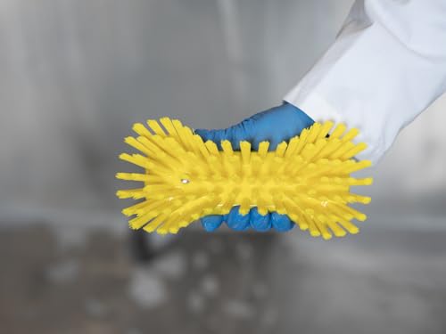 Image of Vikan 38945 Extra Large Hand Brush, Multifunctional, Slip-Resistant Cleaning Tool, Extra Stiff Polypropylene & Polyester Bristle, 9.1 inch, White