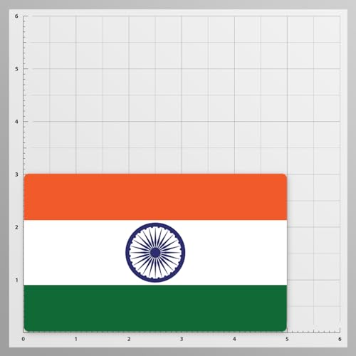 Image of World Country Flag Decal Stickers - Two Pack - for Cars Windows Bumpers Laptops Tablets Tumblers Cups Walls (India)