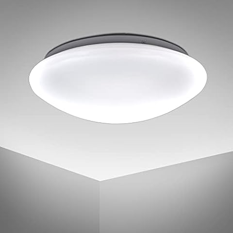 B.K.Licht I 12,5W Deckenleuchte Bad LED I Badlampe LED I Deckenlampe Bad LED I Badezimmerlampe I neutralweiße Lichtfarbe 4000K I 1.300 Lumen I Ø29cm I IP44 spritzwassergeschützt Cover