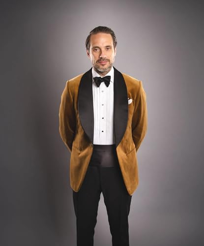 Mens Velvet Blazer Slim Fit Shawl Lapel Suit Jacket One Button Wedding Tuxedo Prom Sport Coat Dinner Party Suits3