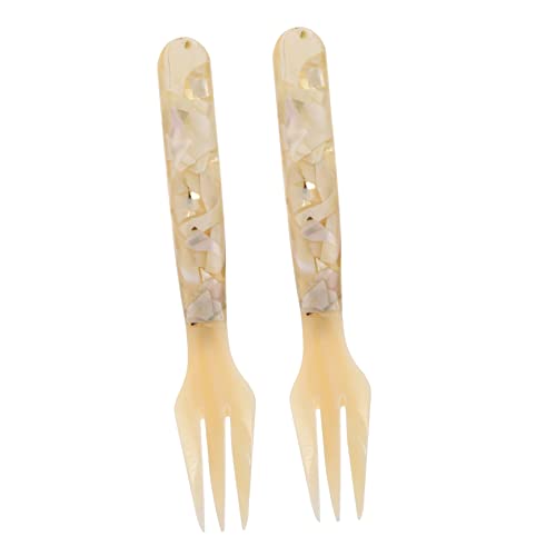 GRIRIW Fruit Cake Forks Pcs Reusable Dessert Forks for Salad Cheese and Desserts