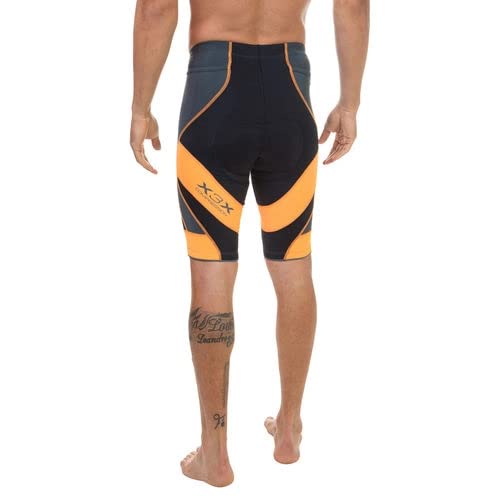 Bermuda Flets Ciclismo X3X Masc Preto/Coral (G)